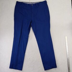 Collared Greens Mens Royal Blue Chino Trousers 40x31 Made in USA Cotton Pants